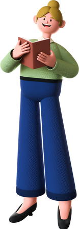 Simple Friend 3D Female Teacher With Object 01