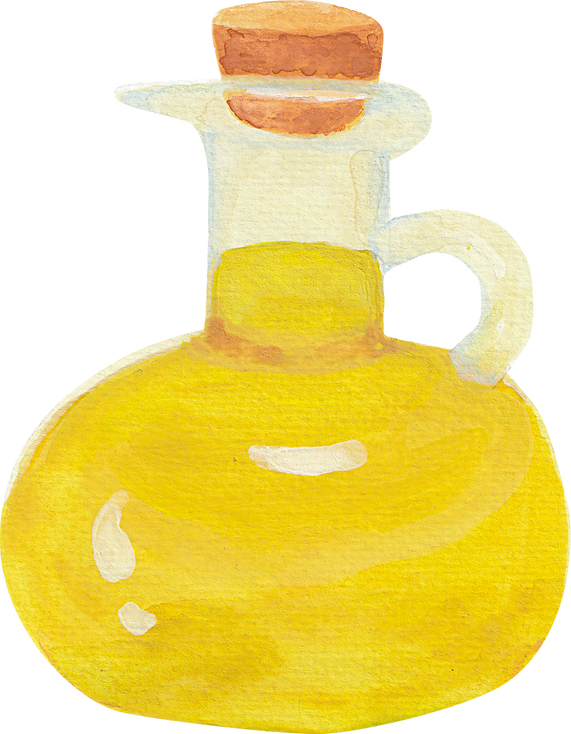 Watercolor Italian Food Olive OIl